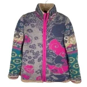 IVKO 100% Lambswool Knitted Patterned Jacket
Women's Size Medium